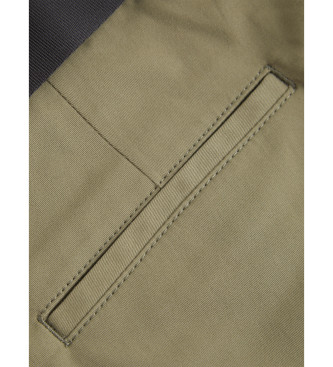 Calvin Klein Slim fit shorts with green twill waistband