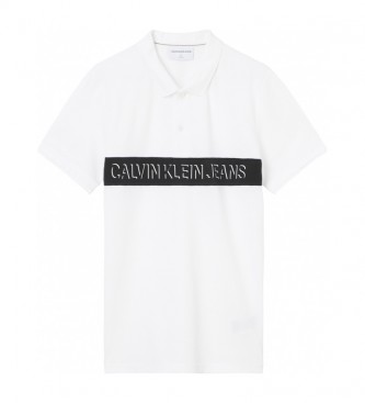 Calvin Klein Polo Slim Colour Block branco