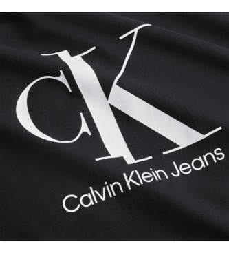 Calvin Klein T-shirt avec poitrine centrale épissée noir 