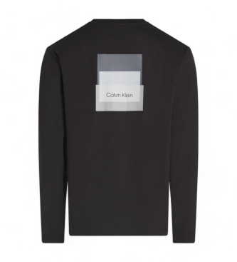 Calvin Klein Camiseta Stacked Color Block negro