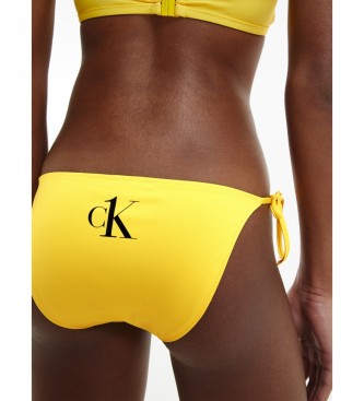 Calvin Klein Slip bikini con lacci laterali gialli