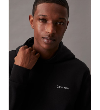 Calvin Klein Black cotton hooded sweatshirt Esdemarca Store fashion footwear and accessories best brands shoes and designer shoes