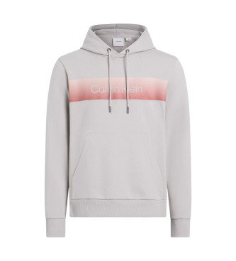 Calvin Klein Sweatshirt med linjr logotyp p brstet, gr