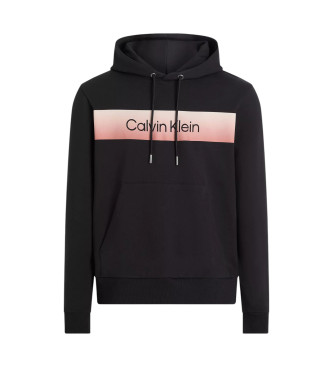 Calvin Klein Sweatshirt med linert logo p brystet, sort