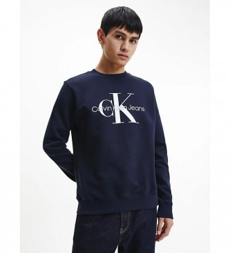 Calvin Klein Felpa con monogramma blu scuro
