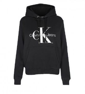 Calvin Klein Jeans Blusa de moletom com monograma central preta