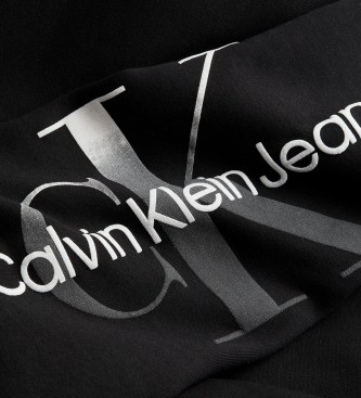 Calvin Klein Felpa con cappuccio monologo sfumata nera