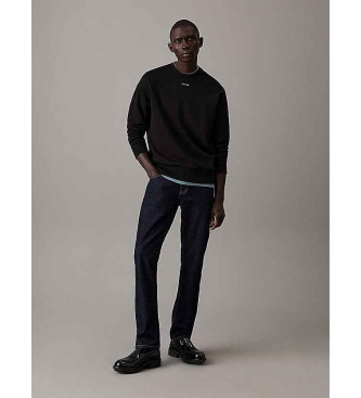 Calvin Klein Sweat baggy noir en modal et polaire