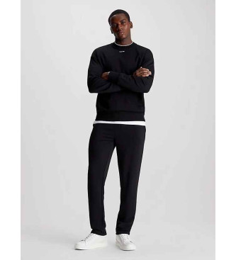 Calvin Klein Sweat baggy noir en modal et polaire