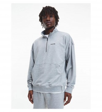 Calvin Klein Sweatshirt L/S Quarter Zip gray - ESD Store fashion, footwear  and accessories - best brands shoes and designer shoes