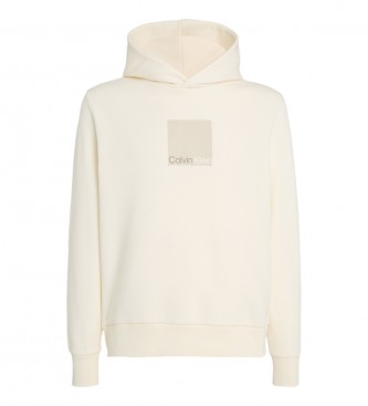 Calvin Klein Sweatshirt med firkantet logo beige