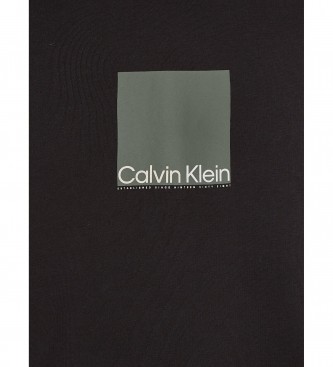 Calvin Klein Sweater Vierkant Logo zwart