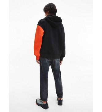 Calvin Klein Jeans Sudadera Stacked Colorblock negro