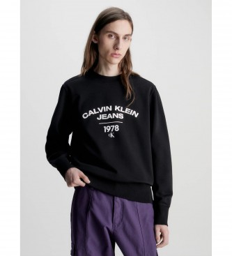 Calvin Klein Camisola universitária com logótipo preto
