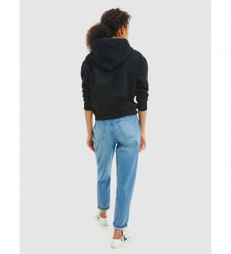 Calvin Klein Jeans Blusa de moletom bordada preta