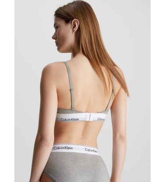 Calvin Klein Moderner Triangel-BH aus Baumwolle, grau