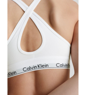 Calvin Klein Nowoczesny bawełniany biustonosz unoszący biały