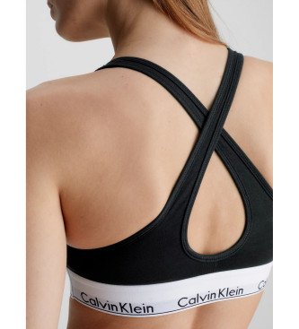 Calvin Klein Nowoczesny bawełniany biustonosz unoszący czarny