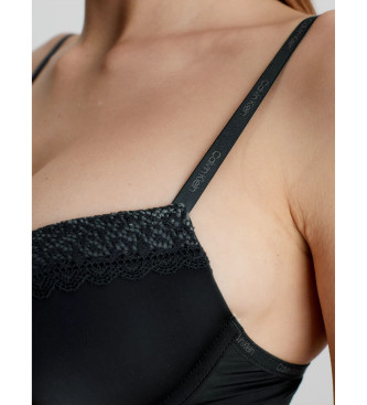 Calvin Klein Push Up Flirty nedrček z nizkim izrezom črna