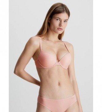 Calvin Klein Sheer Marquisette Unlined Plunge Bra In Rose | ModeSens