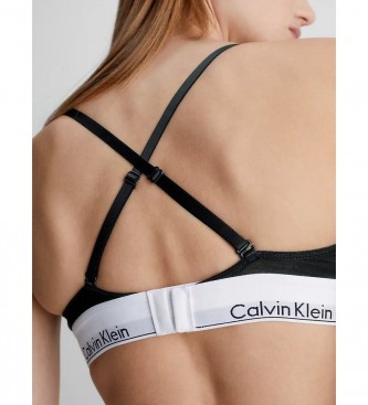 Calvin Klein Soutien Triângulo Algodão Moderno Preto