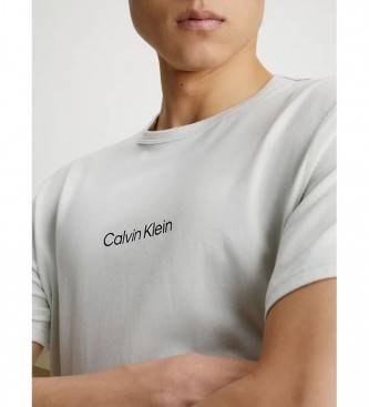 Calvin Klein T-shirt Estrutura moderna em branco