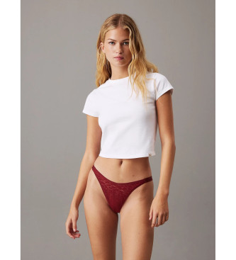 Calvin Klein String en dentelle grenat