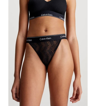 Calcinha Calvin Klein Underwear Tanga Icon Preta - Compre Agora