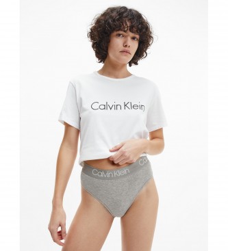 Calvin Klein Hoog getailleerde string Body grijs