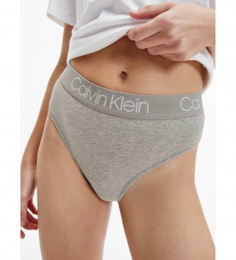 Calvin Klein Tanga de cintura alta Body cinzento