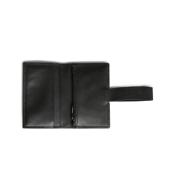 Calvin Klein Porte-cartes en cuir Tech noir