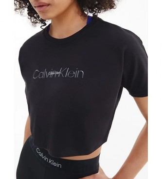 Calvin Klein Top corto con logo nero