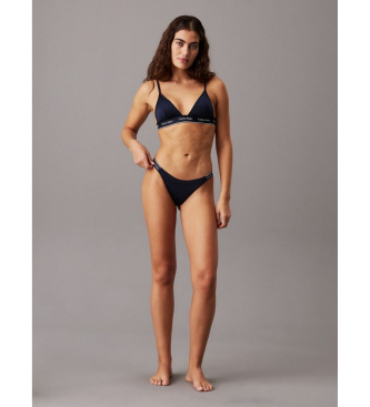 Calvin Klein Trikotni bikini zgornji del Meta Legacy mornarsko modra