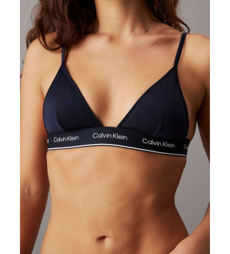 Calvin Klein Trikotni bikini zgornji del Meta Legacy mornarsko modra