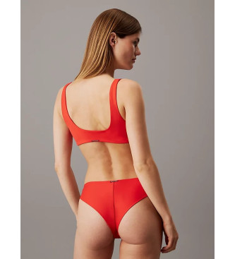 Calvin Klein Góra od bikini Structured Twist czerwona