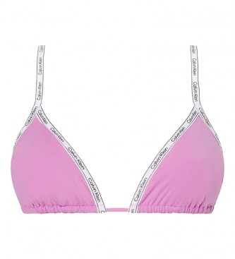 Calvin Klein Top bikini a triangolo rosa