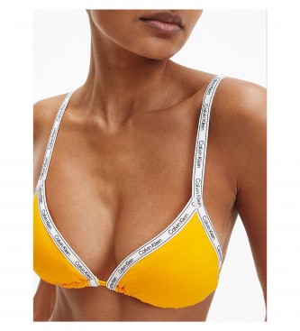 Calvin Klein Top de bikini triangle jaune