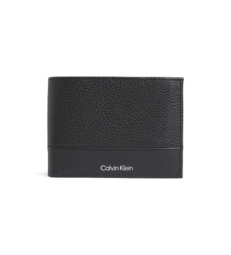 Calvin Klein Trifold leather wallet black