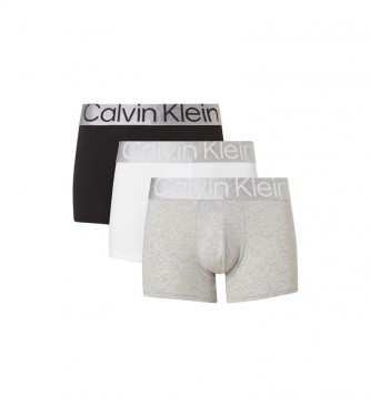 Calvin Klein Pack 3 Bóxers Clásicos blanco, gris, negro