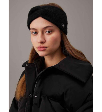 Calvin Klein Black wool and cashmere wool blend headband