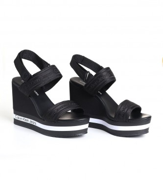 Calvin Klein Wedge wedge sandals black - Wedge height 11cm 