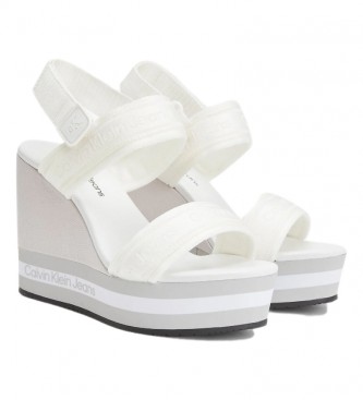 Calvin Klein Sandals Sling Sling Pes white -height cua+platform: 10cm