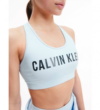 Calvin Klein Soutien-gorge de sport à impact moyen bleu clair
