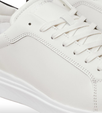 Calvin Klein Hvide sneakers i glat lder