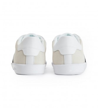 Calvin Klein Sneakers i lder med logo hvid