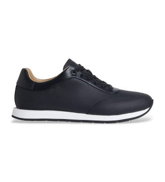 Calvin Klein Low Prof Leder Turnschuhe schwarz