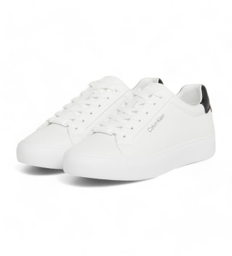 Calvin Klein Skórzane buty sportowe Low Top w kolorze białym