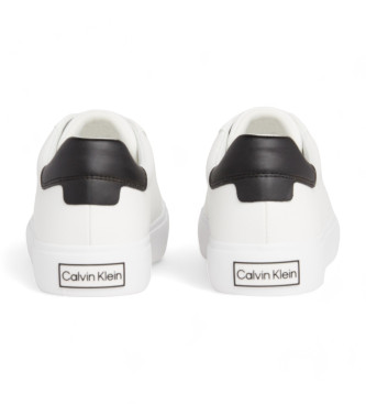 Calvin Klein Sapatilhas de couro Low Top brancas