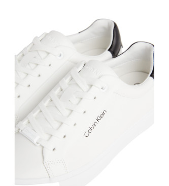 Calvin Klein Sapatilhas de couro Low Top brancas