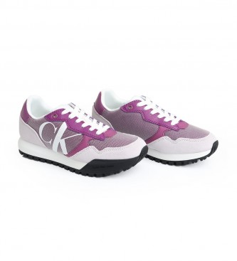 Calvin Klein Jeans Sapatos de couro lilás Toothy Runner Bold Mono W lilac